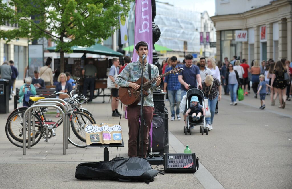Musician performing in Cheltenham for one of the Cheltenham festivals